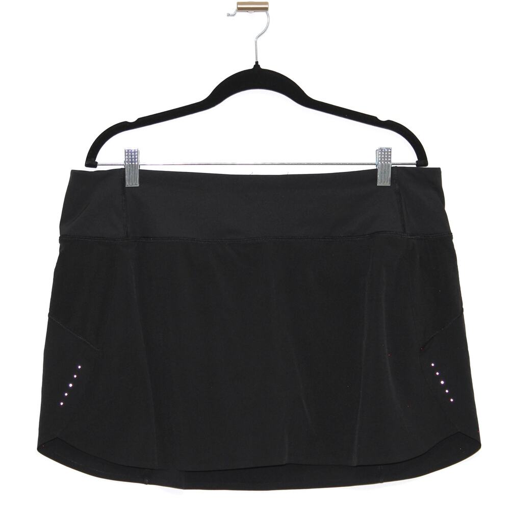 Athleta Run With It High Rise 14" Black Skort Size XL